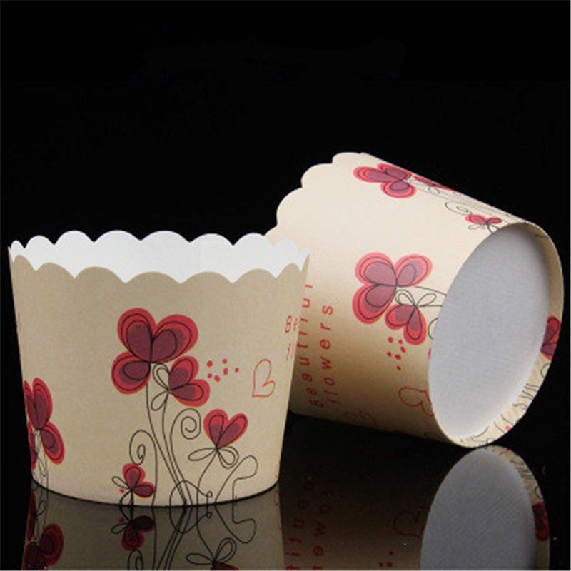 50pcs Cute Cow Cupcake Paper Cases Oil-proof Muffin Cupcake Paper Cup Cupcake Liners Baking Cups Party Cake Mold Decorating Tool