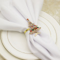 12pcs New hotel Christmas tree diamond-studded napkin button napkin ring napkin ring cloth ring