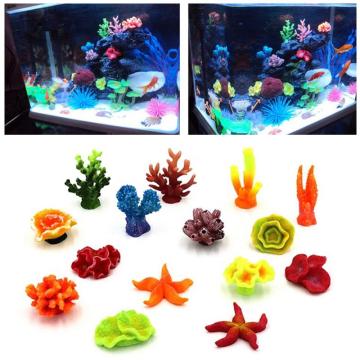 15 Styles Colorful Resin Aquarium Artificial Coral Reef Decoration Fish Tank Coral Stone Landscape Ornament Aquarium Accessories