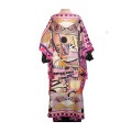 Fashionable Summer Holiday Batwing Sleeve Maxi Robe Oversize Kaftan Dashiki Floral Beach Long Dress kaftan silk dress