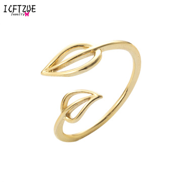 Gold Toe Ring Double Leaf Medusa Rings For New Fashion Vintage Ring Stainless Steel Jewelry Ladies Jewelry Bague Femme