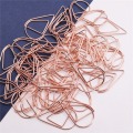 50 Pcs Metal Material Drop Shape Paper Clips Gold Silver Color Funny Kawaii Bookmark Office Shool Stationery Marking Clips