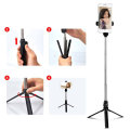 Wireless Bluetooth Selfie Stick with Remote Control Self timer Tripod Mobile Phone Selfie Stick Tripods Live Video Support