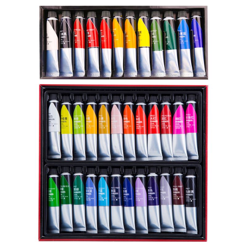12/24 Colors Professional Acrylic Paint 20ml Drawing Painting Pigment Hand-paint
