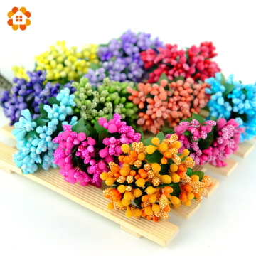 12pcs Artificial Stamen Bud Berry DIY Crafts flower for Wedding Party Candy Box Decoration Scrapbooking wreaths Fake Flowers