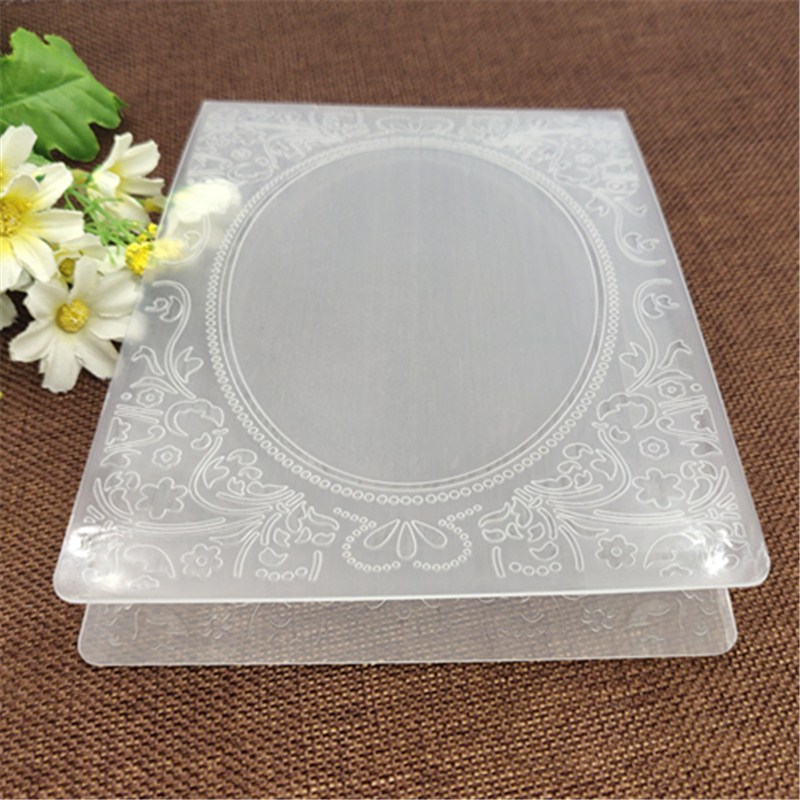 Oval DIY Plastic Embossing Folders for DIY Scrapbooking Paper Craft/Card Making Decoration Supplies