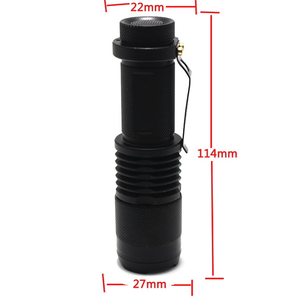 Zoom Red/Green Waterproof LED Flashlight Tactical Zoomable Hunting 18650 Flash Light With Gun Clip Remote Pressure Switch