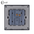 COSWALL Simple Style PC Panel 1 Gang 1 Way On / Off Light Switch Wall Rocker Switch White Black Grey Gold Color AC 90-250V 16A