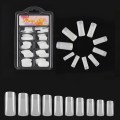 100pcs fake Nails Tips Transparent Half Cover False French Nail Art Artificial Acrylic Gel UV Manicure Design Set DIY Tool