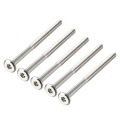 Uxcell 5pcs M6 Hex Socket Head Machine Screw Bolt Length 60mm 70mm 80mm 90mm Furniture Bolts for Joining Wood Carbon Steel