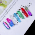 Natural Chakela Stone Set 7 Colors clear quartz Electroplated Crystal Column Color-plated Unicuspid Ornaments Decoration