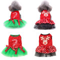 Christams Dog Clothes For Small Dogs Dress autumn Spring Puppy Small Dog Lace Princess Skirts Sweety Chihuahua Dog Costume