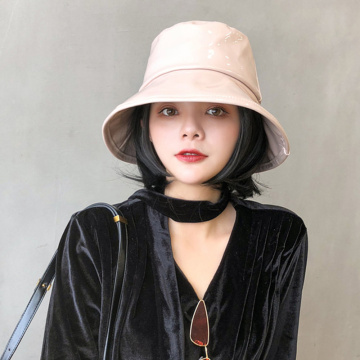 New Solid Color Basin Hat Women's Rain Hats Waterproof Rain Hat Wide Brim Bucket Hat Rain Cap Street Wild Casual Fisherman Hats