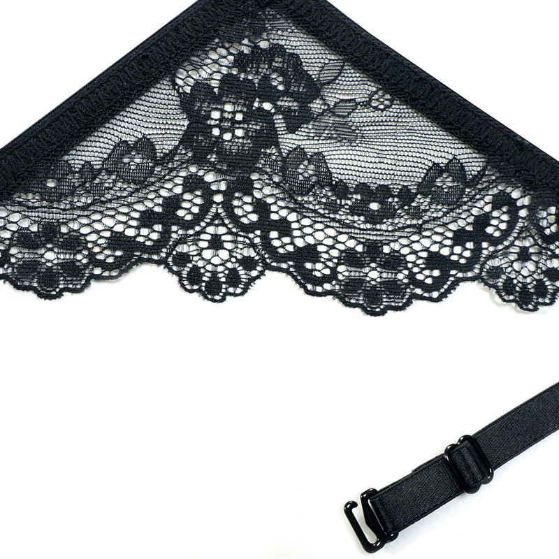 Varsbaby Y-line straps black color intimates accessories floral lace adjustable straps for ladies