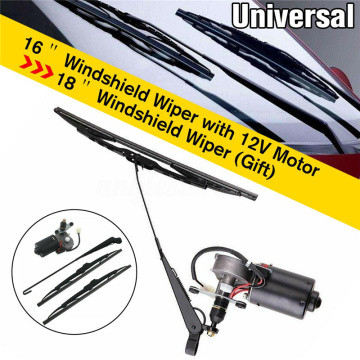 1 Set UTV Universal 16''/18'' Electric Windshield Wiper 12V Motor Kit for Polaris Ranger RZR 900 for Kawasaki MULE for Honda