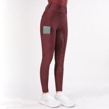 Wine Red Quick Dry Women Equestrian Breeches