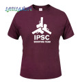 Europe Size Solid color 100% Cotton T Shirt Mens IPSC Shooting Team Summer Skateboard Tee Boy Hip hop Skate Tshirt Tops