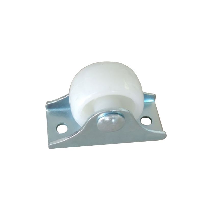 White Rail Fixed Casters Small One-Way Wheel Furniture Plastic Directional Wheel Hardware Accessories