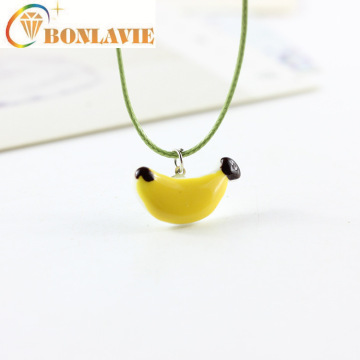 2018 Summer Fresh Girl Jewelry Wholesale Fruit Pineapple Banana Dragon Fruit Ceramic Necklace Lovely Girl Creative Gift Dropship