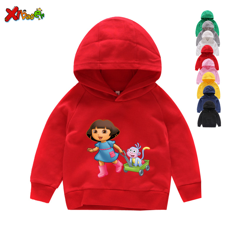 Toddler baby girls Hoodies spring whiter Boys Hoodies Kids Pure Cotton Clothes Hoodies & Sweatshirts Kids White Comfort 2T-8T