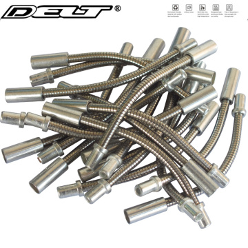 Mountain MTB Bicycle bike Flexible V brake tubes Cycling Cable Noodle Guide Hose 90mm Stainless steel silver Accessories
