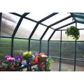 Garden greenhouse with aluminium base supplies pc panels