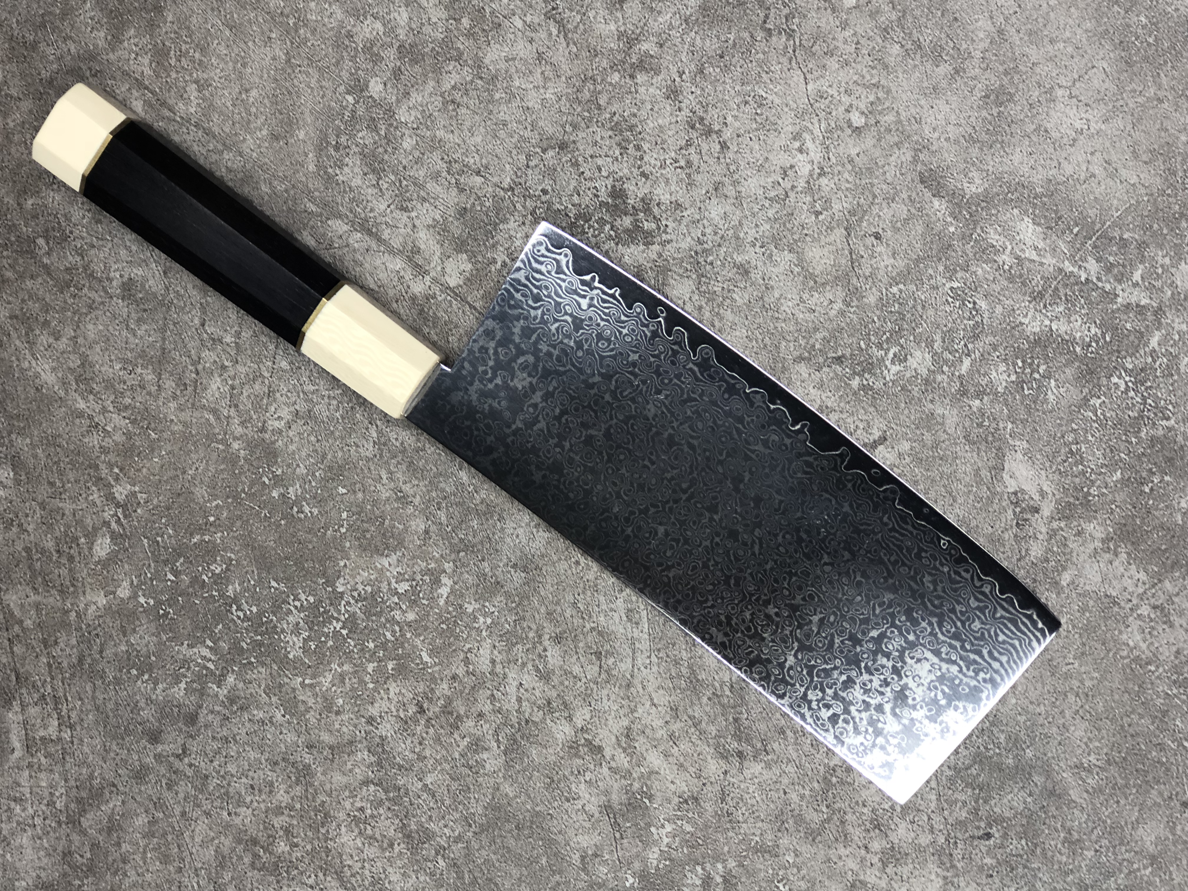 8 Inch VG10 Damascus Steel Nakiri Knife Ebony Handle Japanese Chef Knife Chinese Cleaver Cooking Knives Kitchen Cutlery