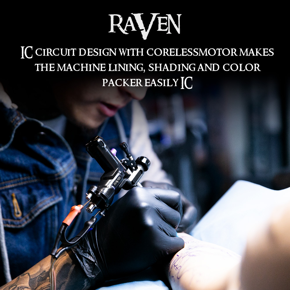 Raven Rotary Tattoo Machine Dragonhawk Tattoo Guns Professional Strong Motor Tattoo Supply