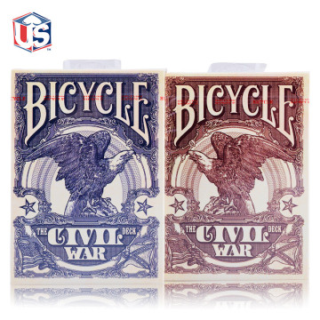 Bicycle Civil War Union Confederate Brown/Blue Playing Cards Deck Poker Size Collectable Cards Magic Tricks Props