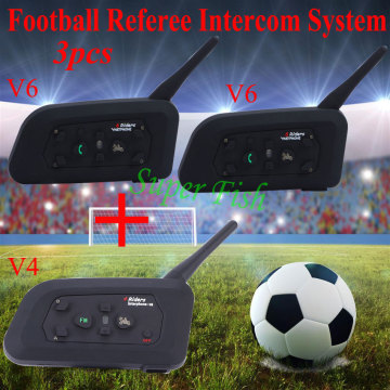 Vnetphone Professional Football Referee Intercom System Bluetooth Soccer Arbitro Communication Referees Headset Interphone FM