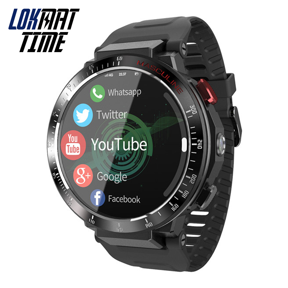 Lokmat Time Smart Watch Android 7.1 Wifi 4G Smartwatches Men 1.6 Inch Camera Video GPS Call Heart Rate Monitor for iOS Android