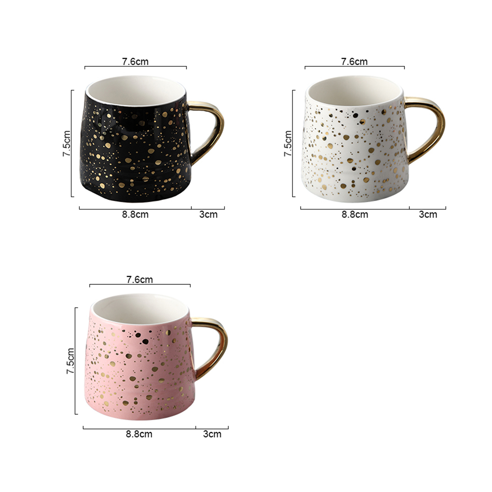 350ML Ceramic Coffee Mug Milk Cup Lemon Cup Home Drinkware Starry Sky Pattern Teacup Simple and Creative Mugs Unique Gift