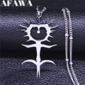 2021 Fashion Ghostemane Stainless Steel Charm Necklaces for Women Silver Color Chain Necklaces Jewelry colgantes mujer N4413S02