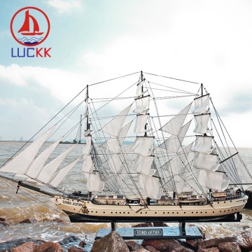 LUCKK 130CM Mediterranean Style White Swan Wooden Sailboat Model Assembling Building Kits Ships Figurine Souvenir Free Shipping