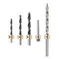 Tri-Point Woodworking Counterbore Drill w/ Drill bushing Round Shank Wood HCS Woodworking Drill Screw Hole Saw Step Drilling