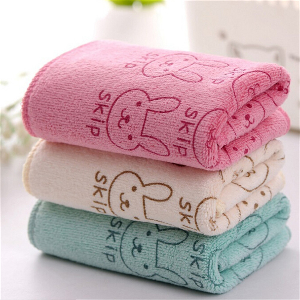 5Pcs Cute Cartoon Baby Towel Face Microfiber Absorbent Drying Bath Beach Towel Washcloth Swimwear Baby Towel Cotton Kids Towel