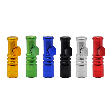 Mini Aluminum Snorter Sniffer Bullet Snuff Snorter Powder Rocket Dispenser Boxes 54MM Metal Snuff Snorter Bottle Nasal Box