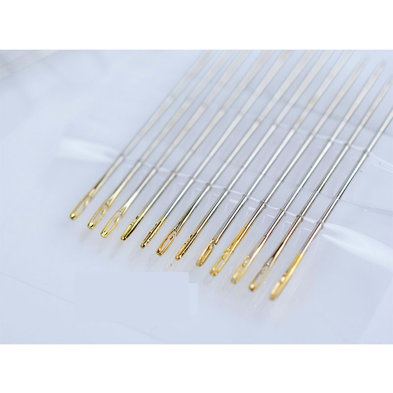 Side Opening Tail Needle Darning Stainless Steel DIY Embroidery Sewing Clothes Needles Hand Household Tools 12pcs Multi-size G