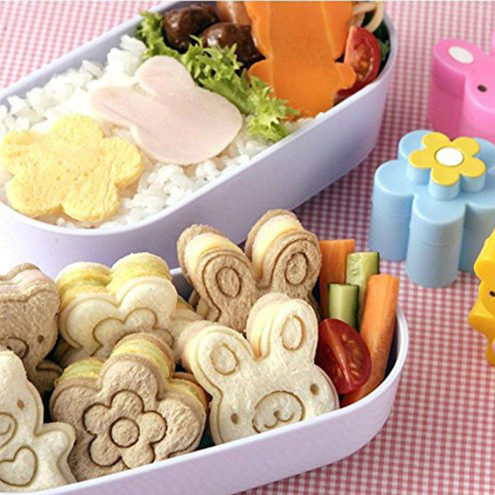 Cake Mould Cutter Shaped Cute Cartoon Bear Maker Sandwich Diy 3pcs Sets Kitchen Bento Mold Rice Kitchen Cake Decoration Tools