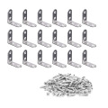 L Bracket Corner Brace Set Stainless Steel 40mm Height Metal Joint Right Angle Brackets Fastener 18pcs with 72 Screws Reinforce