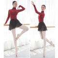 Adults Ballet Skirt Dance Wrap Ballet Leotards for Women Ballet Wrap Tutu Skate Skirt Chiffon Training Dancewear with tie waist