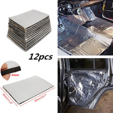 12x Car Firewall Sound Deadener Heat Insulation Mat Pads 5mm car door hood fiberglass tri-layer deadening thermal insulation mat