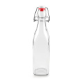 500ml Square Glass Bottle With Clip Swing Top