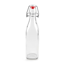 500ml Square Glass Bottle With Clip Swing Top