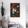 Hotel decorative flowers art canvas painting wall pictures for living room garden decoration