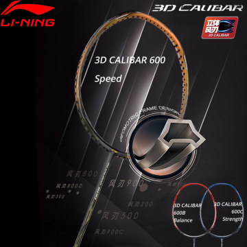 Li-Ning 3D CALIBAR 600C Professional For Offensive Games Badminton Racket Single li ning LiNing Racquet AYPM386