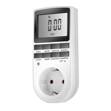 Electronic Digital Timer Switch Plug Kitchen Timer Outlet 230V 50HZ 7 Day 12/24 Hour Programmable Timing Socket