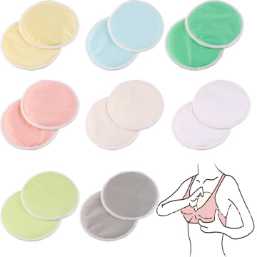 10Pcs Mom Reusable Bamboo Breast Nursing Pad Waterproof Washable Feeding 3 Layers Thick Pads M09