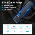 E-ACE 150PSI Car Tyre Inflator LED Lighting Tire Inflatable Pump Portable Air Compressor for Cars Wheels Bicycle Tires Electric