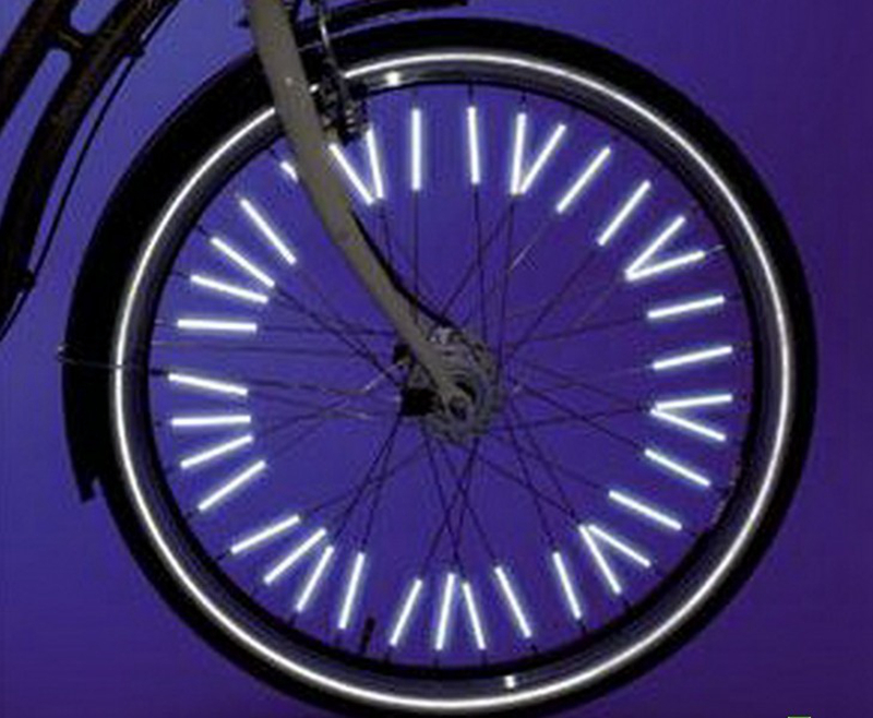 12 Pieces Bicycle Mountain Bike Riding Wheel Rim Spoke Mount Clip Tube Warning Light Strip Reflector Reflective Outdoor 75mm
